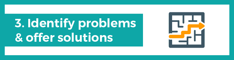 Cari's 3-step social media recruiting process step 3 identify problems and offer solutions