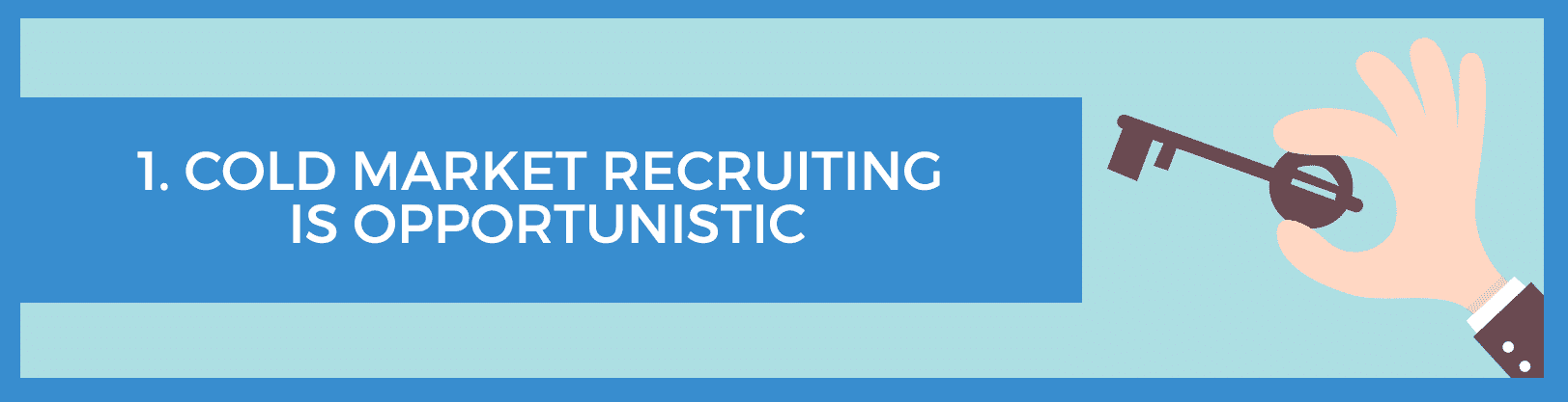 cold market recruiting is opportunistic - network marketing