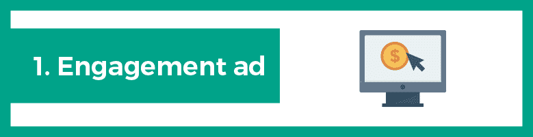 network marketing on Facebook ad type 1 engagement ad